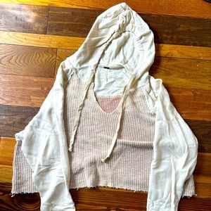 Freepeople Oversized Cropped Hoodie